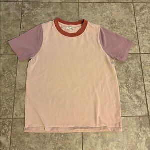 Madewell Pink and Purple Short Sleeve Tee